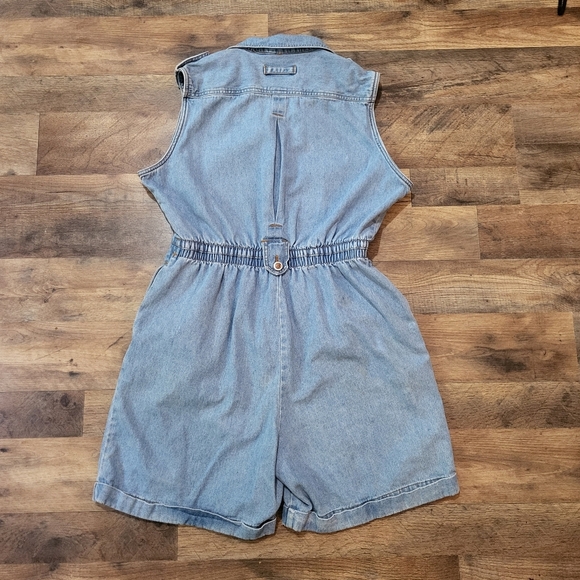 Vintage Bill Blass Sleeveless Denim Buttondown Jumpsuit Romper Size Large - Picture 8 of 8